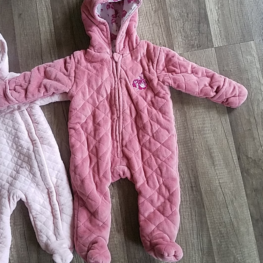 Carters & Laura Ashley Pink Winter Onsie Prams - Picture 3 of 13